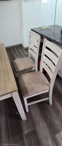6 charis with dinning table