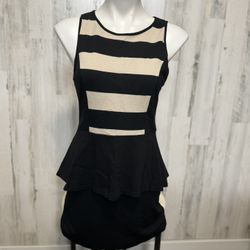 Kensie Black Cream Dress 