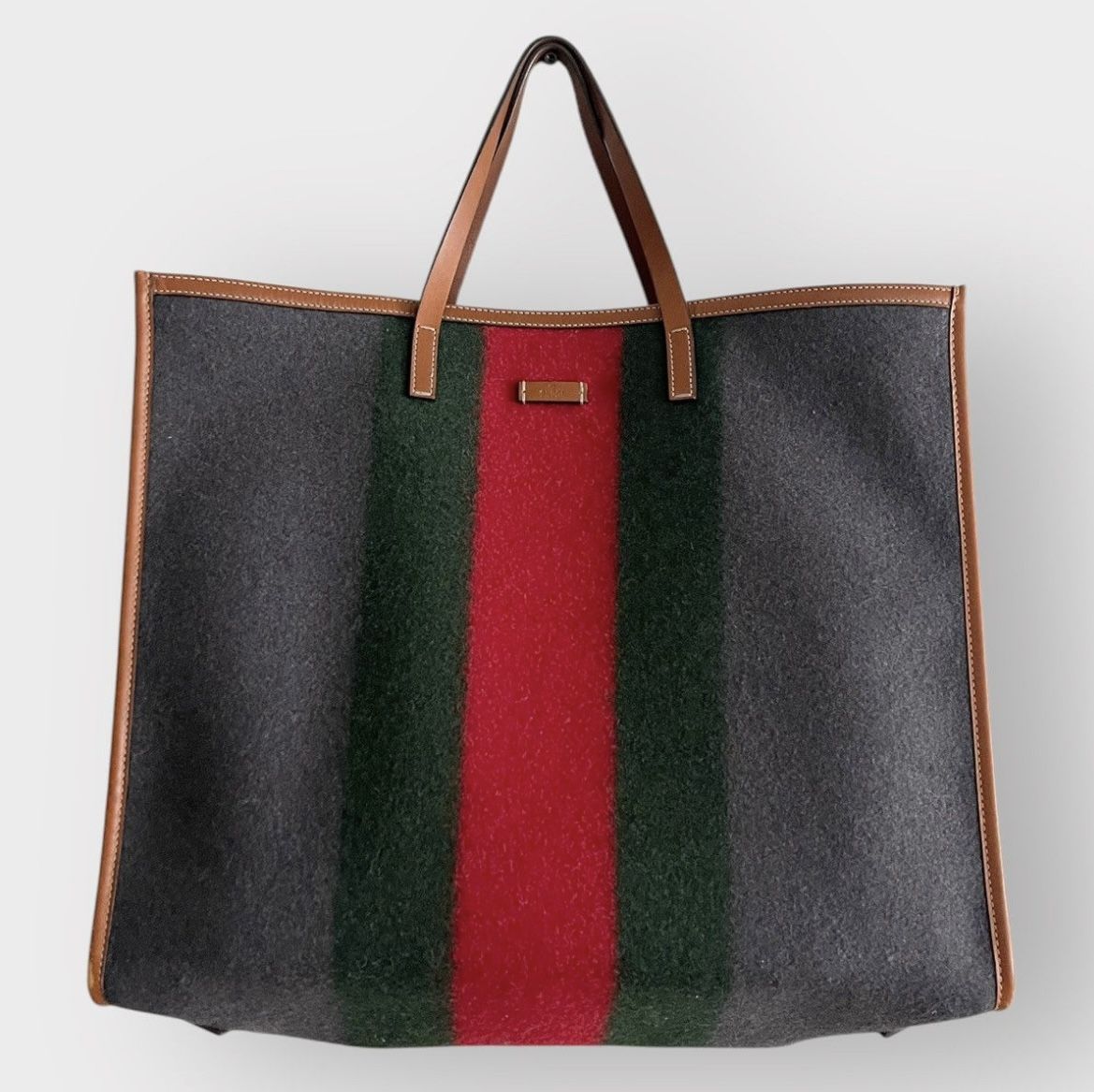 2000s Gucci Wool Classic Color Large Tote Bag