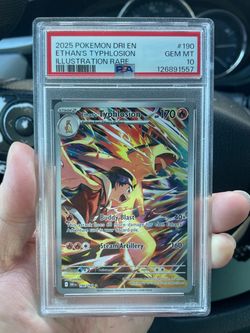 2025 Pokemon Destined Rivals Ethan's Typhlosion Illustration Rare #190 PSA 10