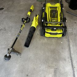 Ryobi Lawn Mower, Leaf Blower and Trimmer