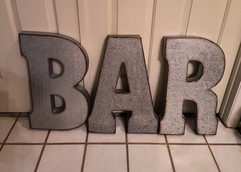 Hobby Lobby BAR Metal Letter Signs For Sale!!!