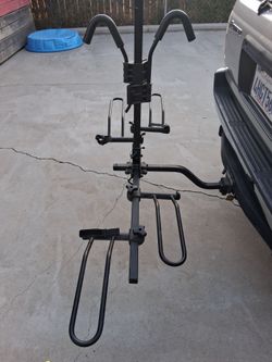 Bike rack holds two bikes