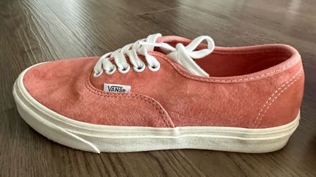 Vans Authentic Coral Pink Suede Sneakers - Women's Size 8
