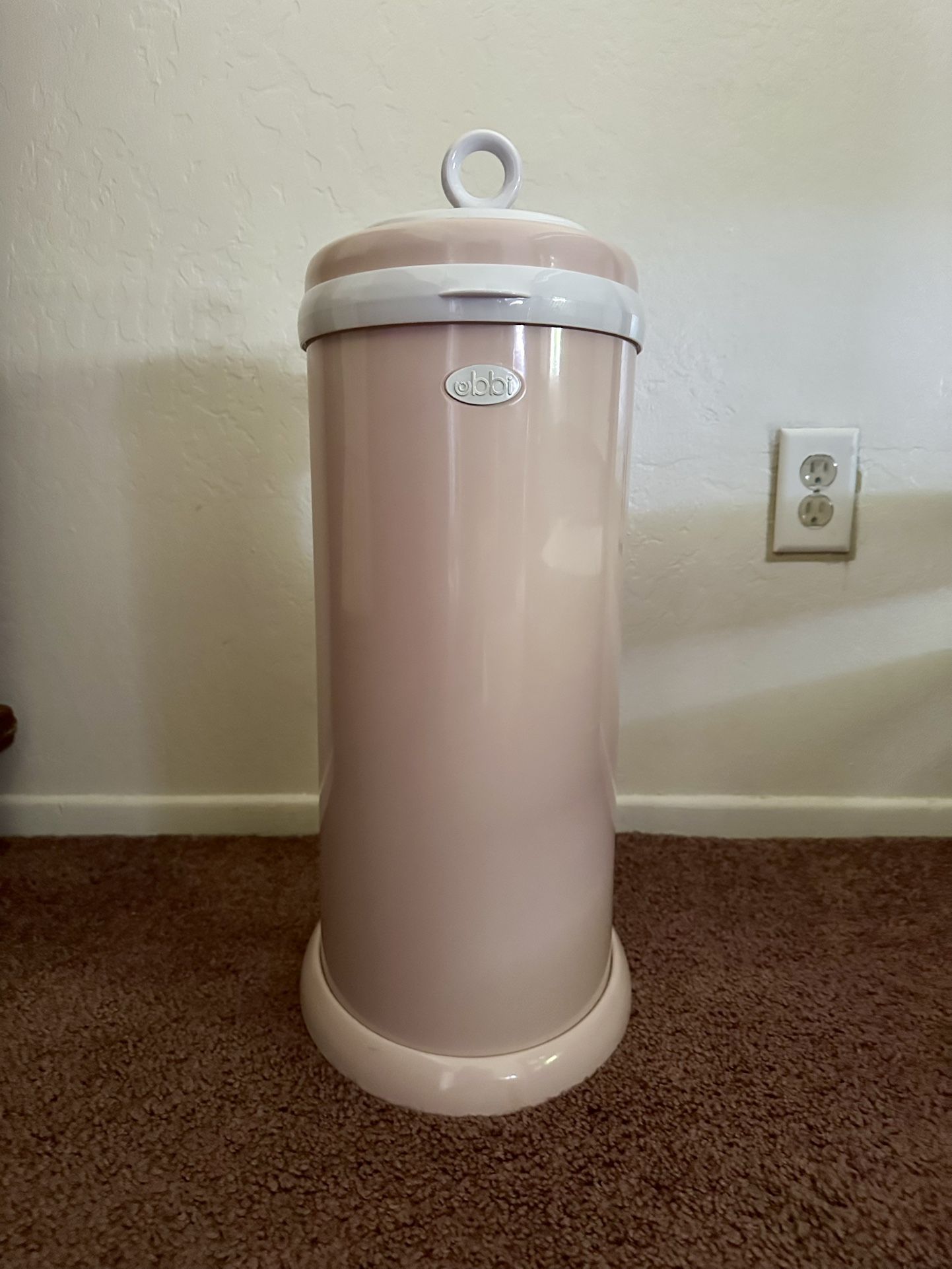 Ubbi Steel Pink Diaper Pale