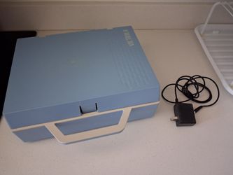 Blue Victrola Re-Spin Suitcase Vinyl Record Player + Power Cord