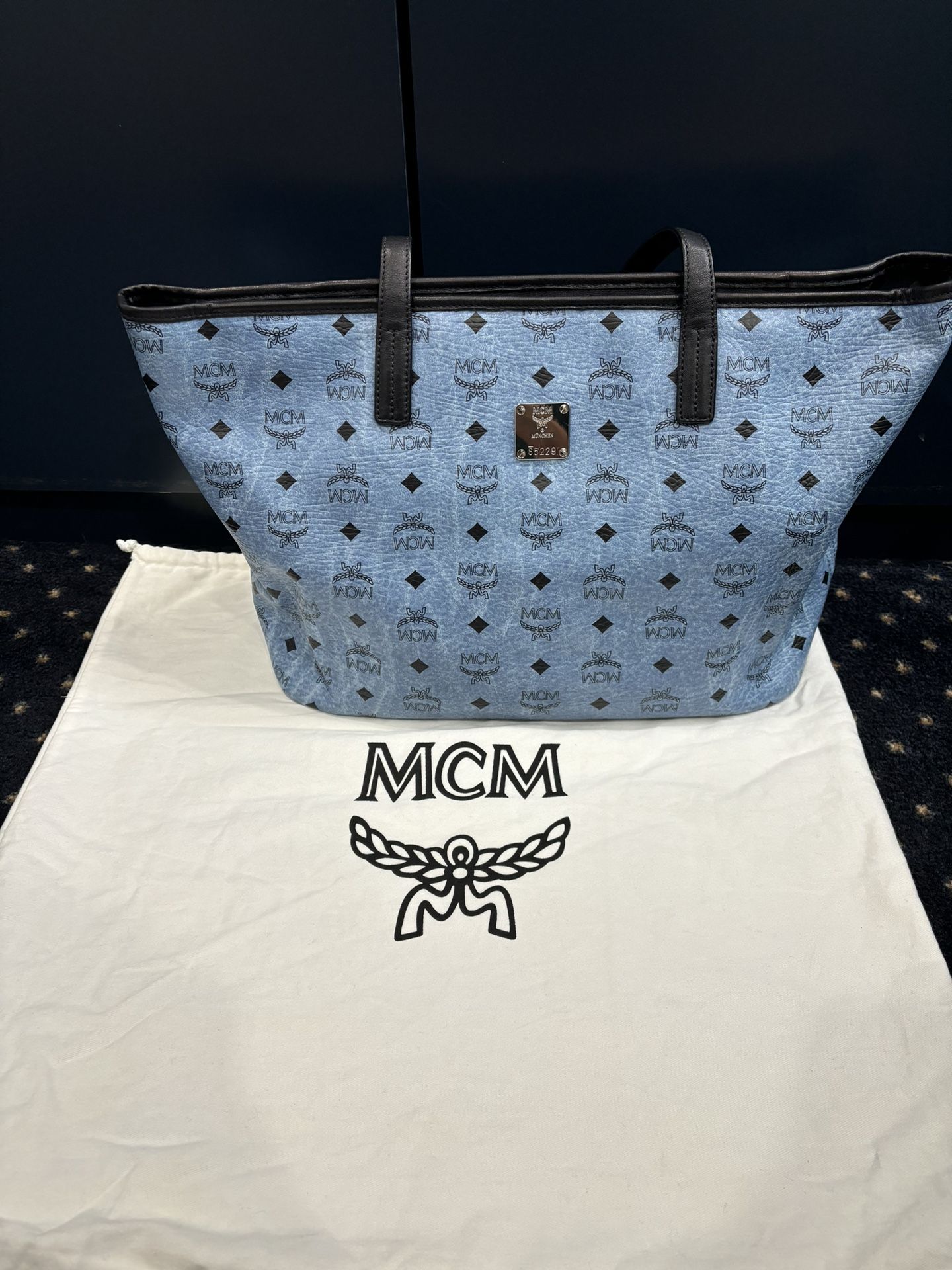 MCM Blue Tote Bag