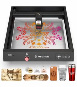 Mecpow X4 22W Laser Engraver Cutter Auto Air Assist 22000mm/min 410 x 400mm Area