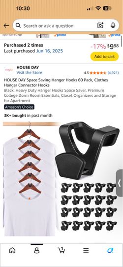 Space saving hangers
