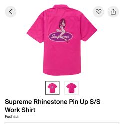 Supreme Rhinestone SS Work Shirt 