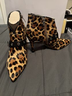 Leopard Print Ankle Boots