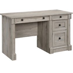New - Gray Oak Computer Desk