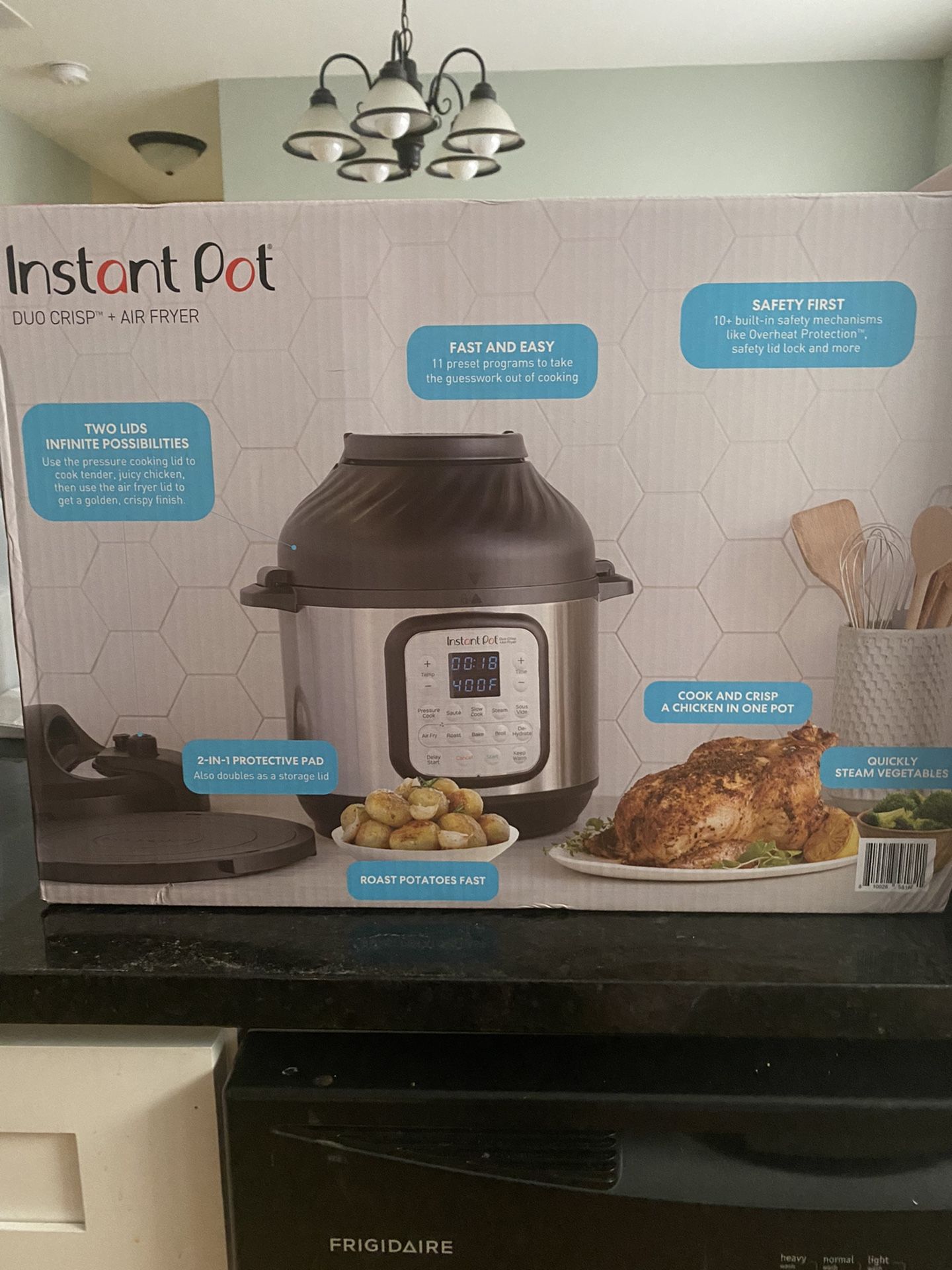 Instant pot, 6-Quart duo crisp Air Fryer 