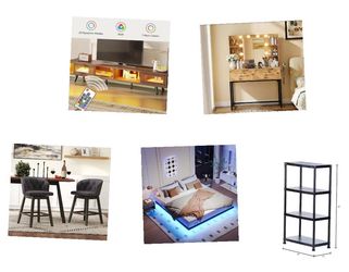 Furniture Moving sale!! All must go now!! Bar stools bed tv stand storage shelf vanity desk