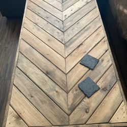 Chevron Wood Coffee Table