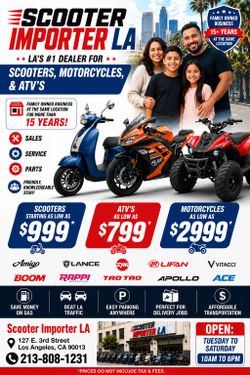 🏍️ LA'S TRUSTED SCOOTER & POWERSPORTS DEALER FOR OVER 15 YEARS! 🏍️