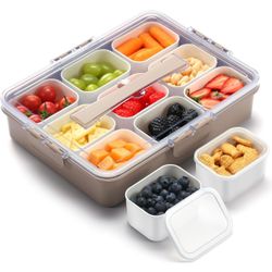 Keep your meals fresh and organized with this versatile food storage container. Featuring a sleek brown and white design, it's perfect for home or on-