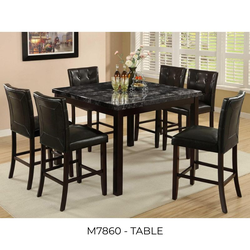 LOLA- 48"x48" GRAY TOP Faux Marble Counter Table