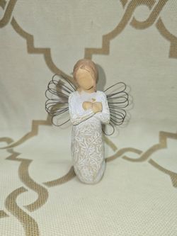 Willow Tree Remembrance Angel Figurine Susan Lordi Demdaco 2010 Wire Wings 5.5"