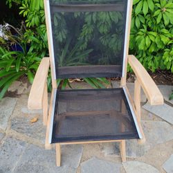 Kingsley Bate St. Tropez Teak Folding Sling  Armchair