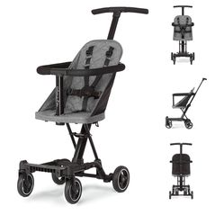 Dream On Me Coast Rider Stroller in Black, Ultra Lightweight Air Travel and Compact Fold, Toddler Approved, Theme Park Ready, Versatile all Terrain us