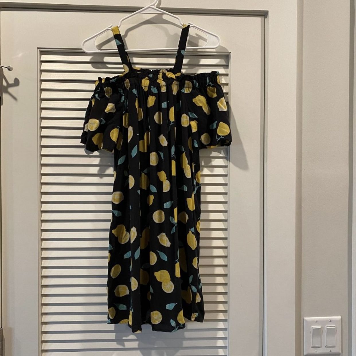 Brand New Off Shoulder Lemon Sun Dress