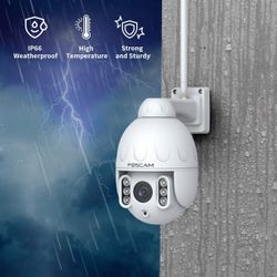 FOSCAM HT2 1080p Outdoor 2.4g / 5gHz WiFi PTZ IP Camera , 4X Optical Zoom Pan Tilt Security Surveillance Speed Dome , 2 - Way Audio with Mic & Speaker