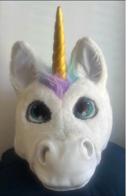 Halloween Unicorn Full Head Costume Mask Adult