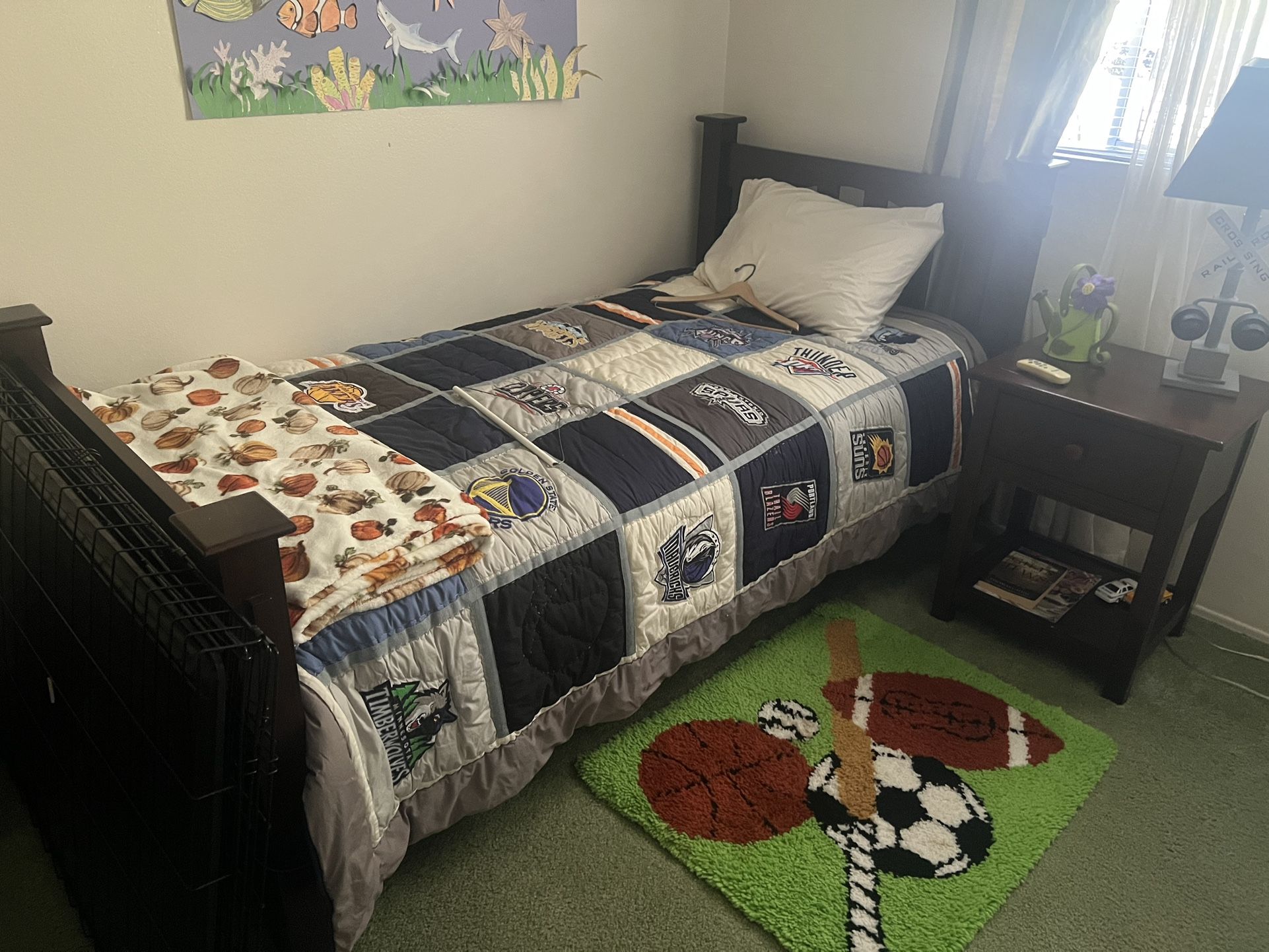 Pottery Barn Kids Mattress Bed And End Table