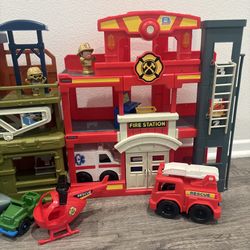 Fire Station And Army Toy 