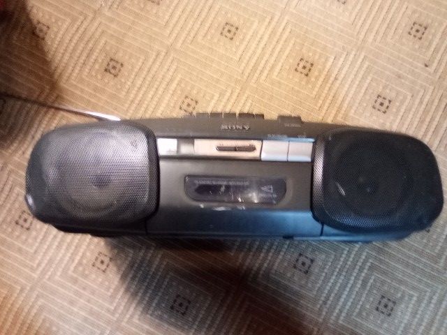 Sony Boombox Tape CD Black