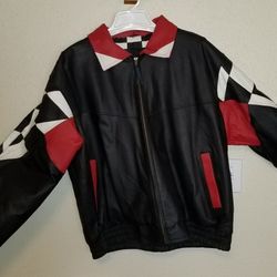 Racing Style Leather Man's Jacket