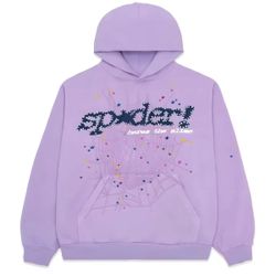 Purple sp5der hoodie
