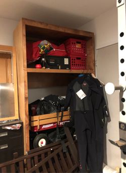 Wood tv console for sale with shelving