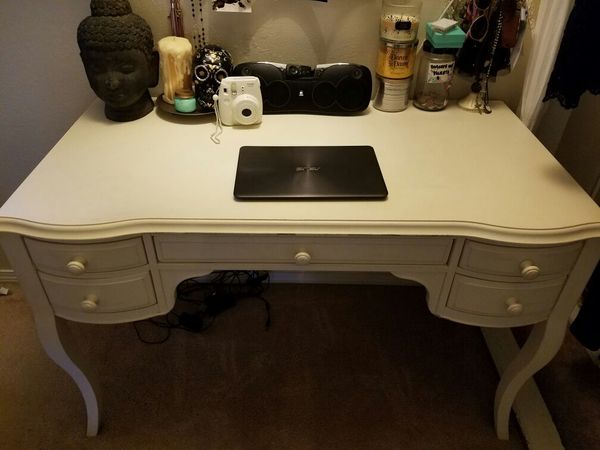 Off White Cream Pottery Barn Teen Lilac Desk For Sale In