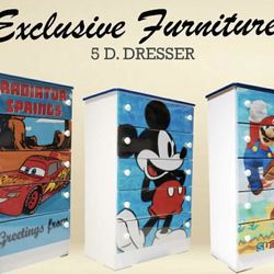 Boys 5 Drawer Characters 