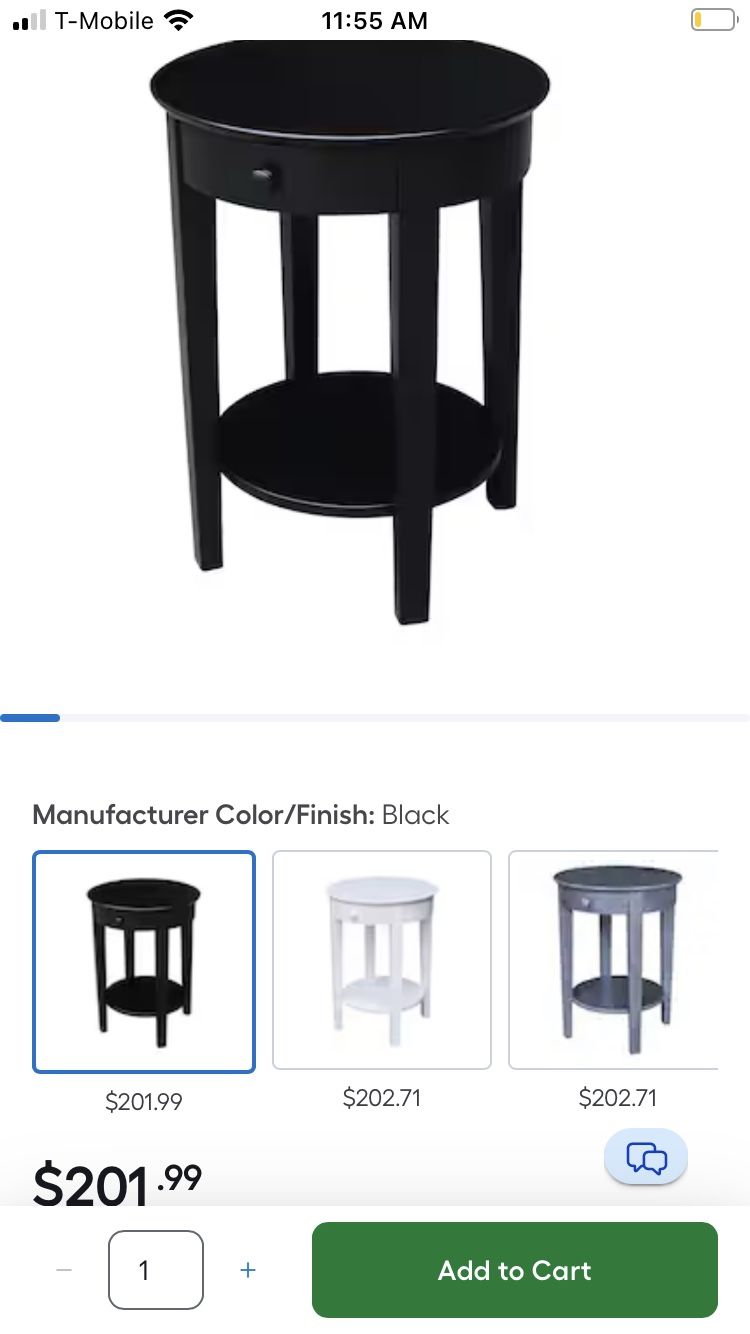 Round Solid Wood End Tables Total Of Two