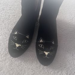 Black Suede Boots Very Clean Size 39.5 Fits 8 - 8.5 $60