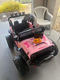 Big jeep with remote needs new battery cheap on Amazon