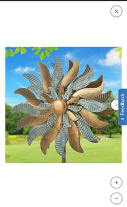 Metal Flower Wind Spinner