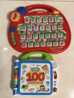 Vtech Alphabet Town and Leap Frog Learning Friends 100 Words Book