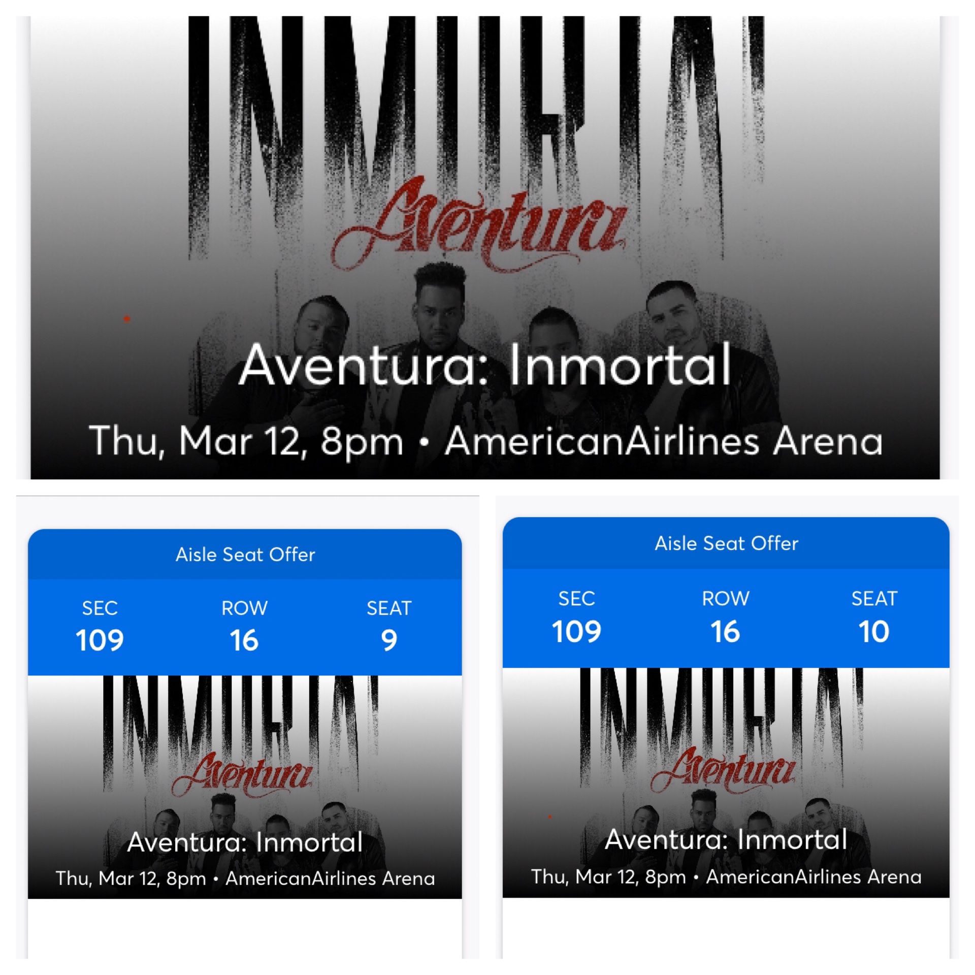 Aventura on March 12 at American Airlines Arena