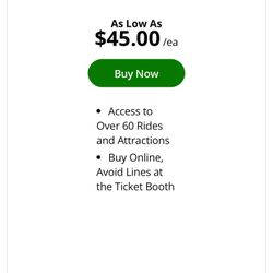Special Six Flags Admission Ticket