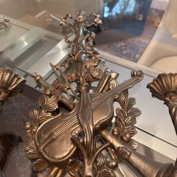 VINTAGE CANDLE HOLDERS | METAL WALL SCONCEs 