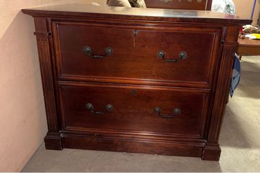 Solid Wood Vintage 2-Drawer Dresser with Locks & Key – $200 OBO