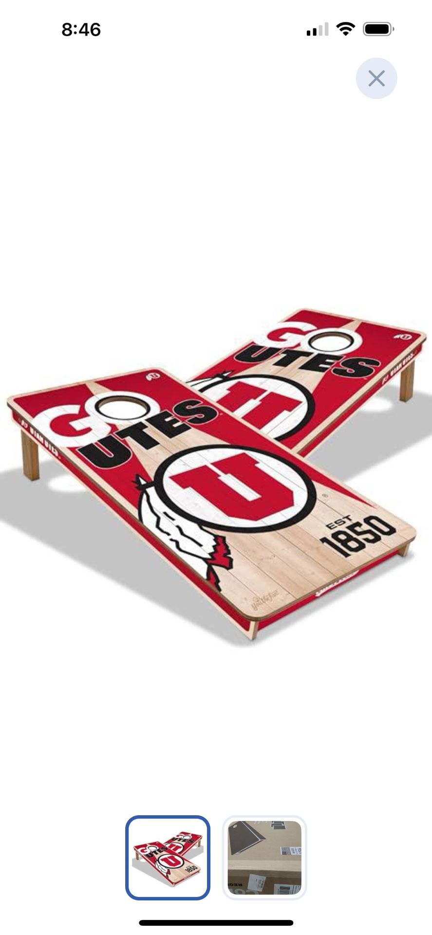 Utah Utes Corn Hole Boards