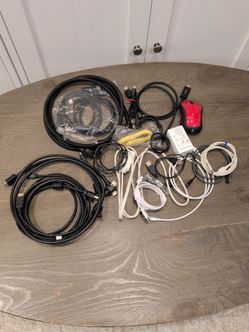 Mixed Cable Lot with Logitech Mouse