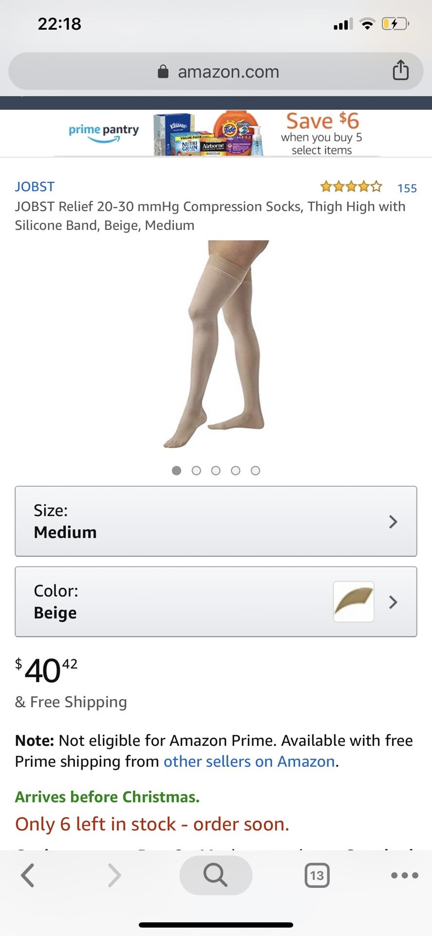 20-30 Compression Thigh High