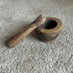 Wooden Mortar & Pestle Set