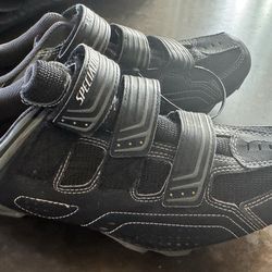 Specialized Cycling Shoes Mens Black Velcro Road Bike EUC